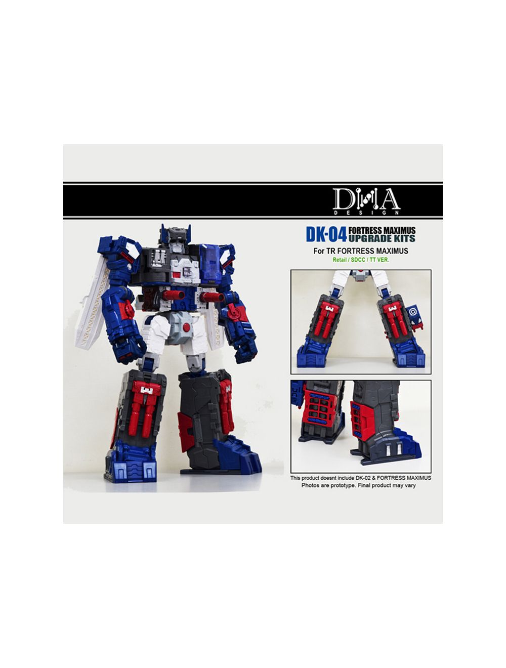 dna design dk 04 fortress maximus foot upgrade kit in stock